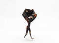 Abstract Flame Print Silk-Feel Scarf
