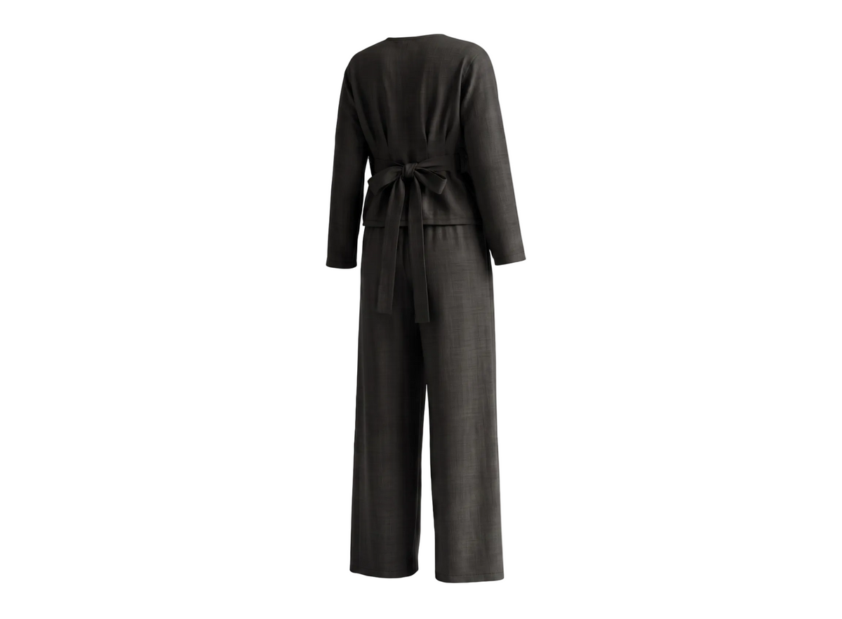 The Black Linen Set