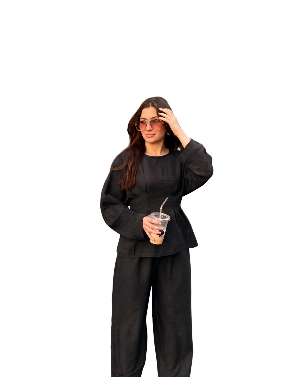 The Black Linen Set