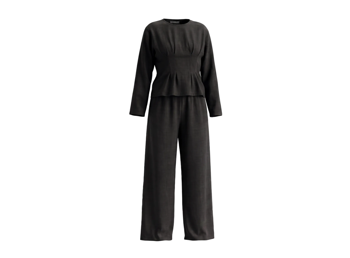 The Black Linen Set